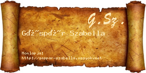 Gáspár Szabella névjegykártya